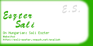 eszter sali business card